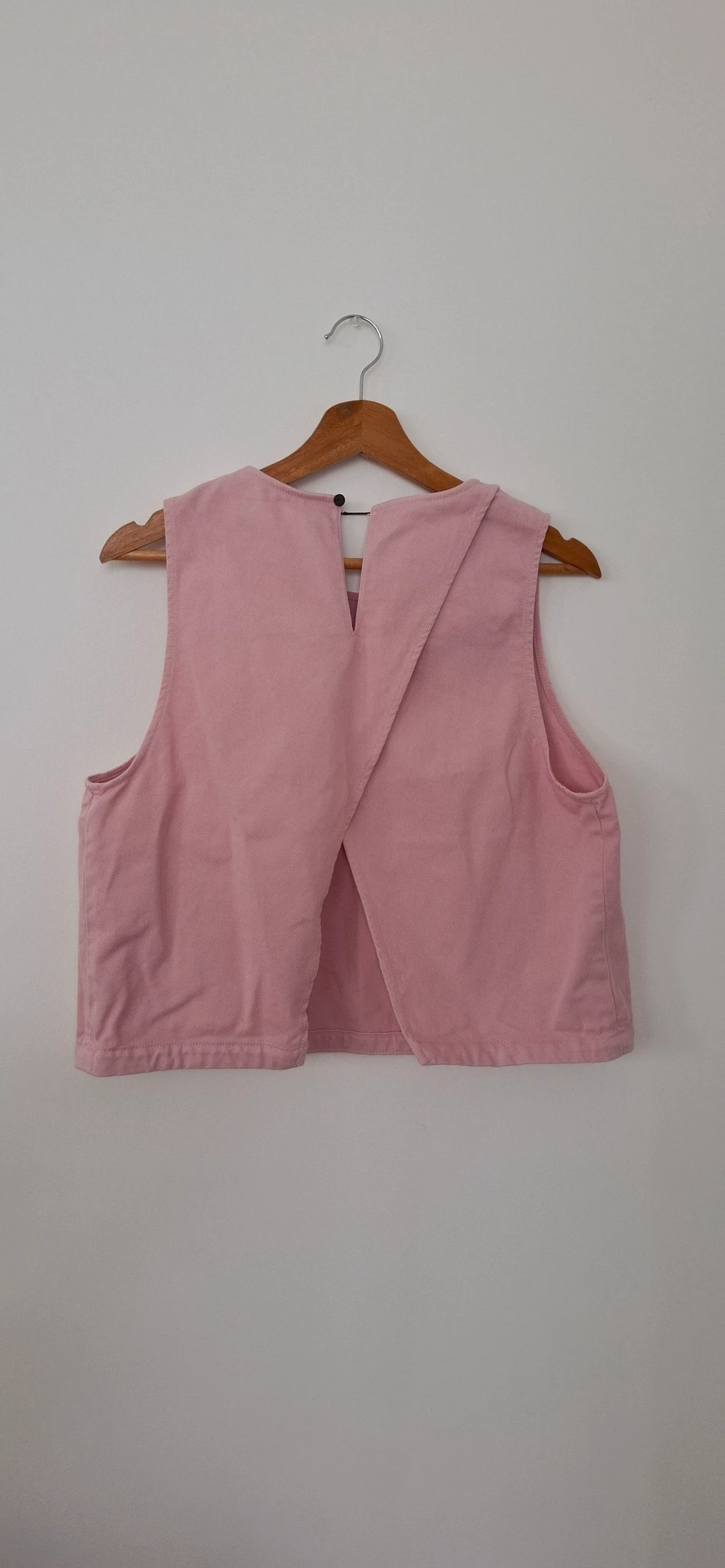 🌸 Blusa em jeans rosa pó Monoprix – lindo costas nuas – nova nunca usada ✨ – photo 6